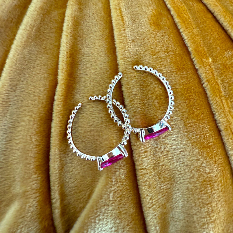 24K Gold Filled Fuchsia Pink Oval Ring