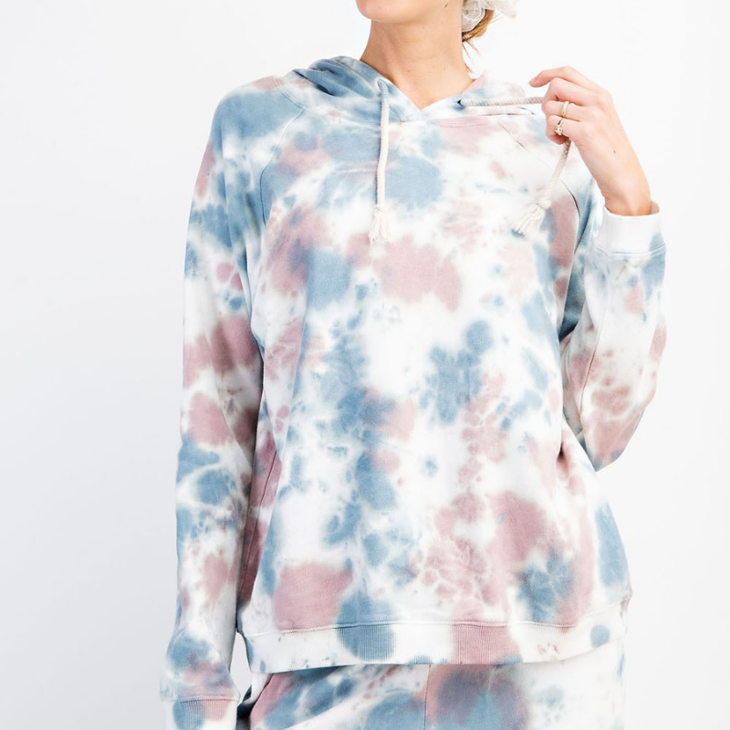 Very Berry Tie Dye Terry Hoodie Pullover