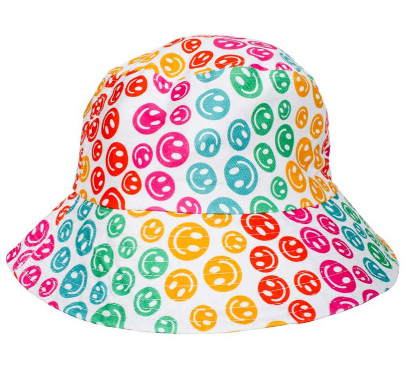 Happy Face Rainbow Bucket Hat